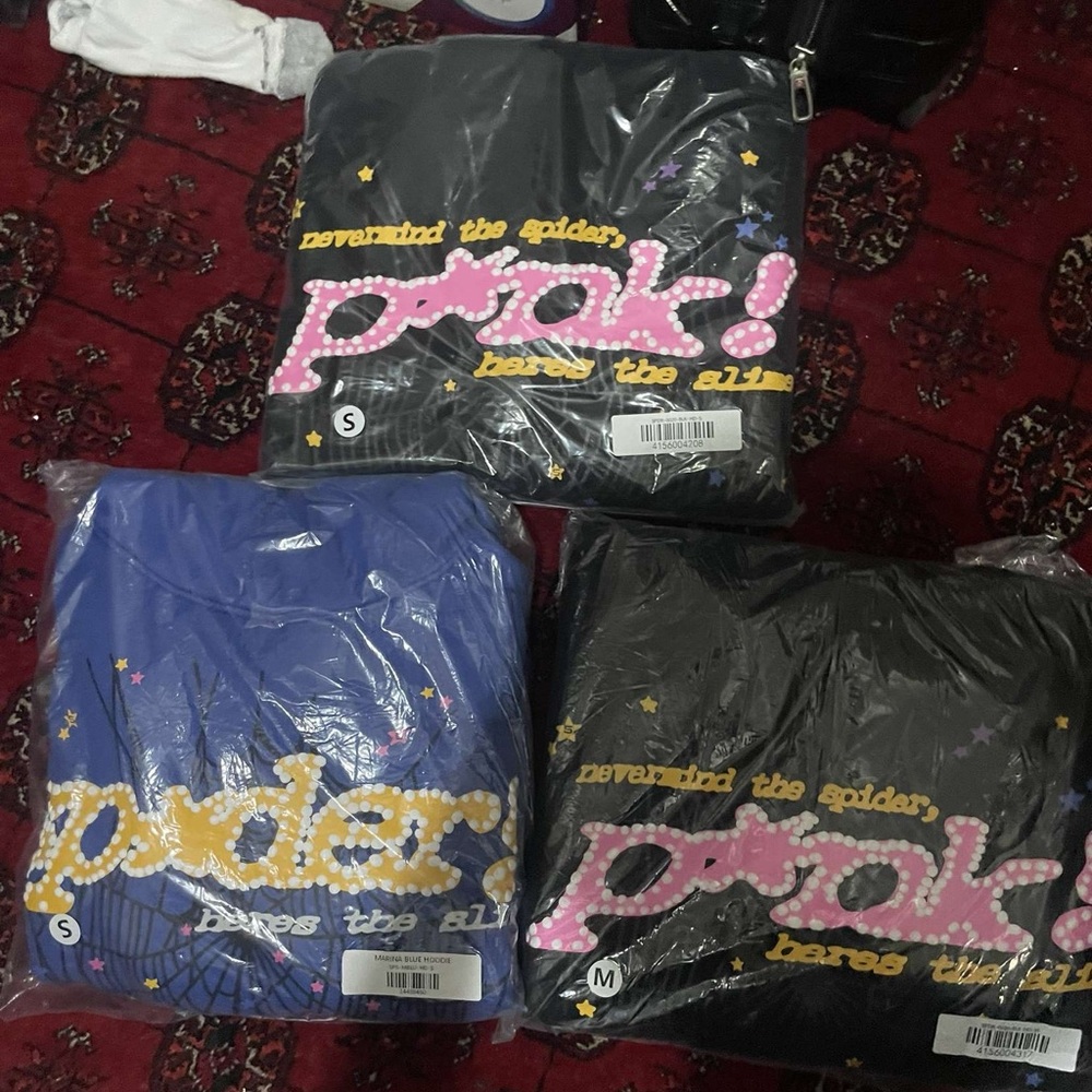 Pink Graphic Tees - Black and Blue